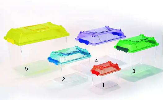 Plastic Portable Pet Containers-5 Sizes